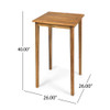Outdoor Minimalist Acacia Wood Square Bar Table