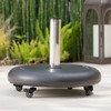 Wheelie - Round Umbrella Base With Stainless Steel Holder Wheelie - Round Umbrella Base With Stainless Steel Holder