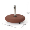 Wheelie - Round Umbrella Base With Stainless Steel Holder Wheelie - Round Umbrella Base With Stainless Steel Holder