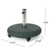 Wheelie - Round Umbrella Base With Stainless Steel Holder Wheelie - Round Umbrella Base With Stainless Steel Holder
