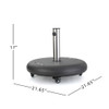 Wheelie - Round Umbrella Base With Stainless Steel Holder