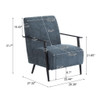 Modern Lounge Chair With Polyester Upholstery