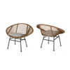 Cordella - Outdoor Woven Wicker Chairs With Cushions, (Set of 2) Cordella - Outdoor Woven Wicker Chairs With Cushions, (Set of 2)