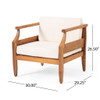 Outdoor Club Chair With Recessed Arms And Cushions Outdoor Club Chair With Recessed Arms And Cushions
