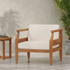 Outdoor Club Chair With Recessed Arms And Cushions Outdoor Club Chair With Recessed Arms And Cushions
