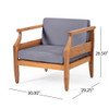 Outdoor Club Chair With Recessed Arms And Cushions Outdoor Club Chair With Recessed Arms And Cushions