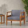 Outdoor Club Chair With Recessed Arms And Cushions Outdoor Club Chair With Recessed Arms And Cushions