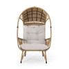 Outdoor Wicker Standing Basket Chair With Cushion