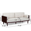 Mid - Century 3 Seater Sofa With Pillow Cushions Mid - Century 3 Seater Sofa With Pillow Cushions