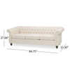Chesterfield Style 3 Seater Sofa With Deep Button Tufting