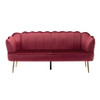 Modern Glam 3 Seater Sofa With Velvet Texture Modern Glam 3 Seater Sofa With Velvet Texture