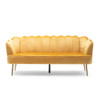 Modern Glam 3 Seater Sofa With Velvet Texture Modern Glam 3 Seater Sofa With Velvet Texture