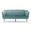 Modern Glam 3 Seater Sofa With Velvet Texture Modern Glam 3 Seater Sofa With Velvet Texture