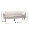 Modern Glam 3 Seater Sofa With Velvet Texture Modern Glam 3 Seater Sofa With Velvet Texture