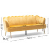 Modern Glam 3 Seater Sofa With Velvet Texture Modern Glam 3 Seater Sofa With Velvet Texture