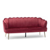 Modern Glam 3 Seater Sofa With Velvet Texture Modern Glam 3 Seater Sofa With Velvet Texture