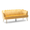 Modern Glam 3 Seater Sofa With Velvet Texture Modern Glam 3 Seater Sofa With Velvet Texture