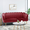 Modern Glam 3 Seater Sofa With Velvet Texture Modern Glam 3 Seater Sofa With Velvet Texture