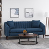 Contemporary 3 Seater Sofa With Plush Accents Contemporary 3 Seater Sofa With Plush Accents