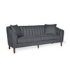 Contemporary 3 Seater Sofa With Plush Accents Contemporary 3 Seater Sofa With Plush Accents