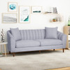 Contemporary 3 Seater Sofa With Plush Accents Contemporary 3 Seater Sofa With Plush Accents