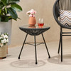 Nusa - Modern Rattan Side Table With Tempered Glass Top