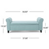 Hayes - Armed Storage Bench With Rolled Arms And Button Tufting