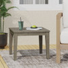 Dexterity - Outdoor Square Side Table With Wood Frame - Gray