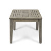 Dexterity - Outdoor Square Side Table With Wood Frame - Gray
