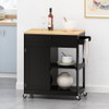 Lanier - Kitchen Cart With Wheels - Black