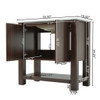 36" Modern Bathroom Vanity With Rectangle Ceramic Sink, Bathroom Cabinet And 45 Degrees Free Handle Design Soft Closing Doors, 1 Open Shelf At The Bottom - Dark Brown