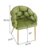 Luxury Handmade Accent Chair (Set of 2) With Gold Legs, Modern Green Velvet Armchair For Living Room And Bedroom - Green