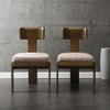 Upholstered Dining Fabric Side Chairs (Set of 2)