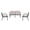 Luna - Outdoor Patio 3 Pieces Chat Set