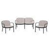 Luna - Outdoor Patio 3 Pieces Chat Set