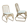 Outdoor Wicker Dining Chairs With Washable Cushion (Set of 2)