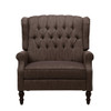 Dunham - Contemporary Fabric Tufted Oversized Pushback Recliner