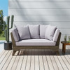 Outdoor Acacia Wood Expandable Daybed With Cushions