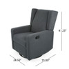 Landau Contemporary Fabric Upholstered Swivel Recliner