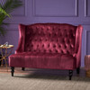Nurturing - Upholstered Loveseat With Wing Back And Diamond Tufting Nurturing - Upholstered Loveseat With Wing Back And Diamond Tufting