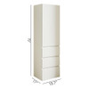Elise - Slim Modular Wood Closet Cabinet With Drawers In Durable Melamine And Wood 71" Height - White