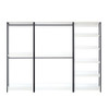 Fiona - Freestanding 3 Tower System Walk In Closet With 7 Shelf Wood And Metal Frame - White