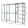 Fiona - Freestanding 3 Tower System Walk In Closet With 7 Shelf Wood And Metal Frame - White