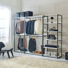 Fiona - Freestanding 3 Tower System Walk In Closet With 7 Shelf Wood And Metal Frame - White