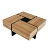 Wallace - Coffee Table With 4 Hidden Storage Compartments - Brown
