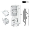 Bathroom Vanity With 2 Damping Hinge Doors, 3 Drawers, Adjustable Shelves - White