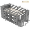 Loft Bed With Storage Cabinets, Staircase Drawers & LED Lights Loft Bed With Storage Cabinets, Staircase Drawers & LED Lights