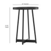 Ranlo - Round Accent Table With Geometric Legs - Black