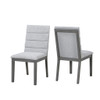 Tufted Upholstery Modern Dining Chairs (Set of 2) Sleek Comfort With Rubber Wood Frame - Gray / Oak Tufted Upholstery Modern Dining Chairs (Set of 2) Sleek Comfort With Rubber Wood Frame - Gray / Oak