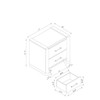 Sarai - Nightstand With Spacious Drawers And Handles - Brown